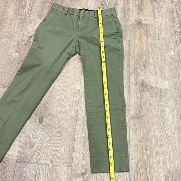 Banana republic women Avery green pant trousers petite 00 cropped ankle workwear - Picture 13 of 13